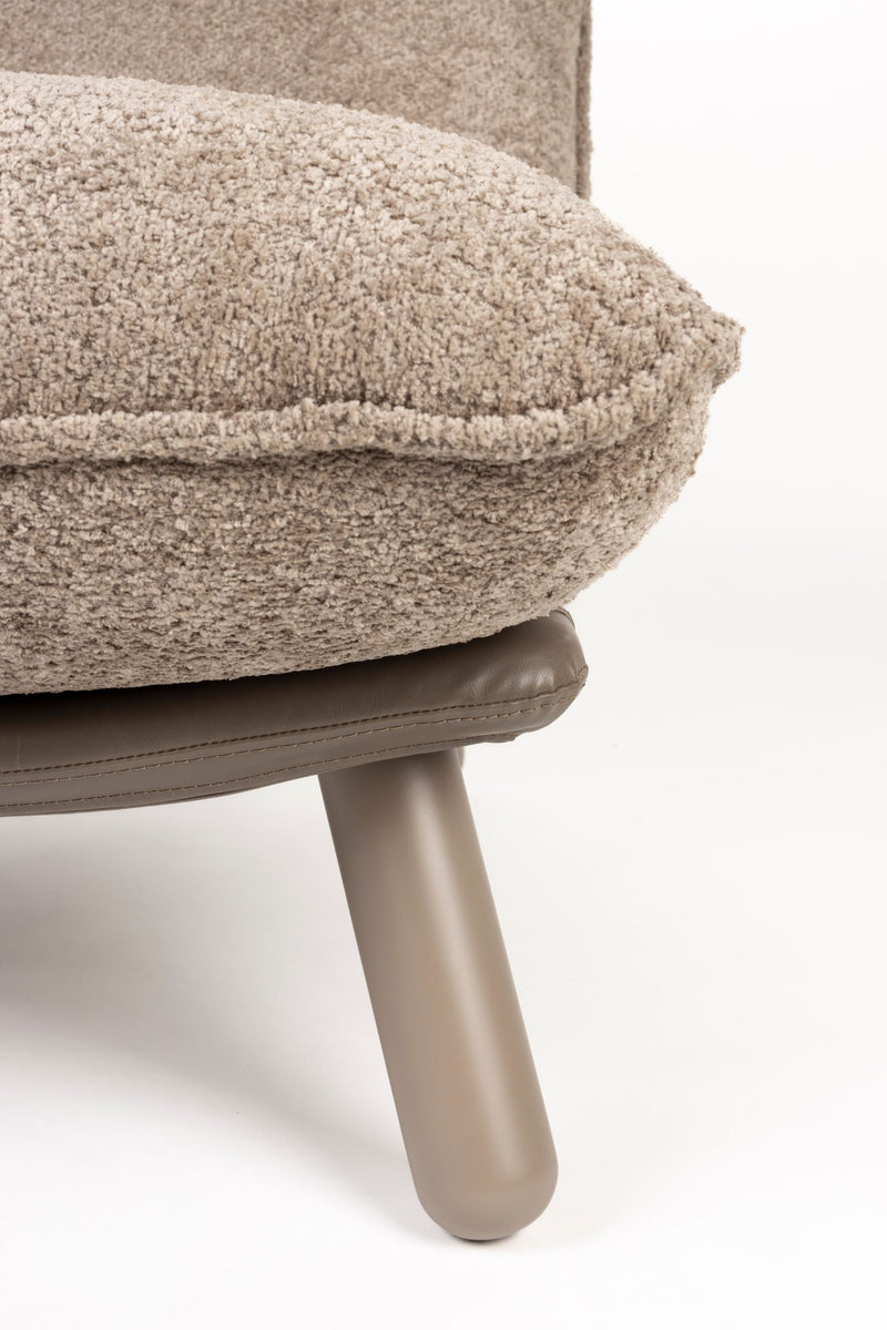 Loungesessel Lazy Sack Soft Beige mit Teddy-Stoff von Zuiver
