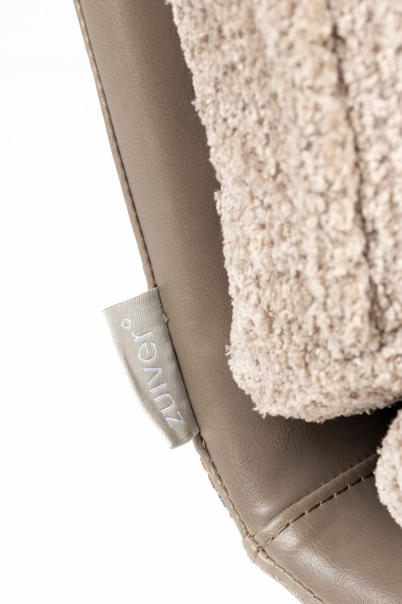 Loungesessel Lazy Sack Soft Beige mit Teddy-Stoff von Zuiver
