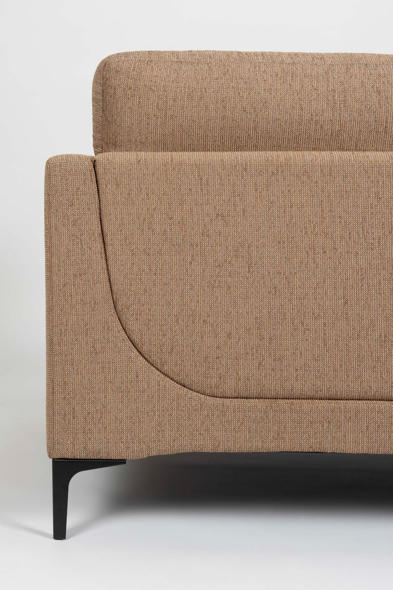 Sofa Balcony 3-Sitzer Caramel, Zuiver Designsofa mit Stoffbezug