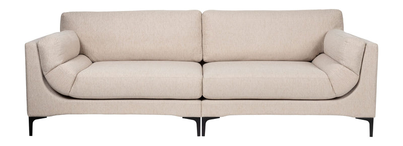 Sofa Balcony 3-Sitzer Beige mit Stahl-Holz-Gestell von Zuiver