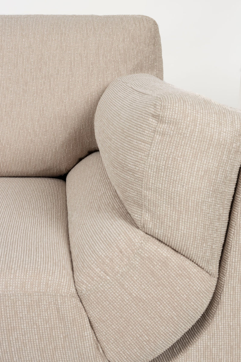 Sofa Balcony 3-Sitzer Beige mit Stahl-Holz-Gestell von Zuiver