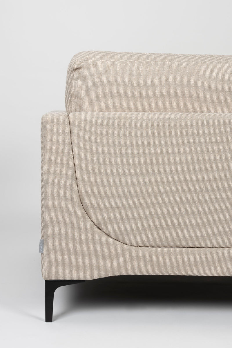 Sofa Balcony 3-Sitzer Beige mit Stahl-Holz-Gestell von Zuiver