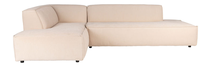 Ecksofa Fat Freddy Rib Left, Beige mit geripptem Stoff von Zuiver