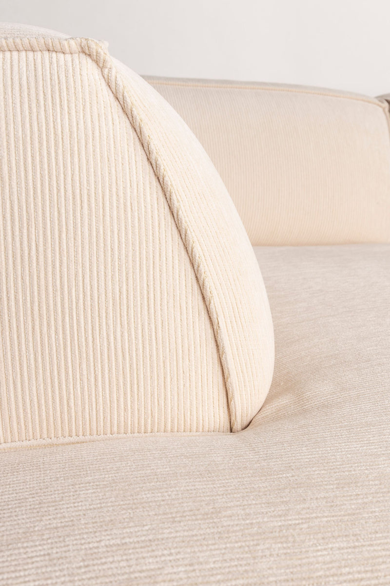 Ecksofa Fat Freddy Rib Left, Beige mit geripptem Stoff von Zuiver