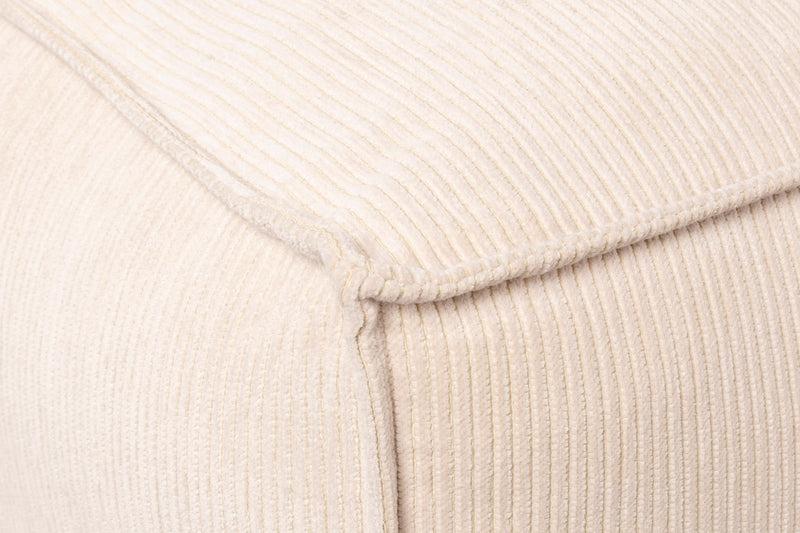 Ecksofa Fat Freddy Right in Natural-Beige mit Rippstoff von Zuiver