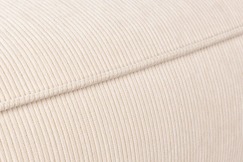 Ecksofa Fat Freddy Right in Natural-Beige mit Rippstoff von Zuiver