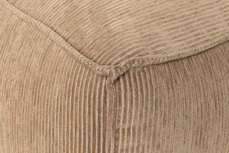 Ecksofa Fat Freddy Rib Left Caramel mit Rippenstoff von Zuiver