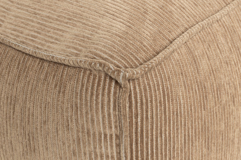 Ecksofa Fat Freddy Rib Right Caramel mit Rippenstoff von Zuiver