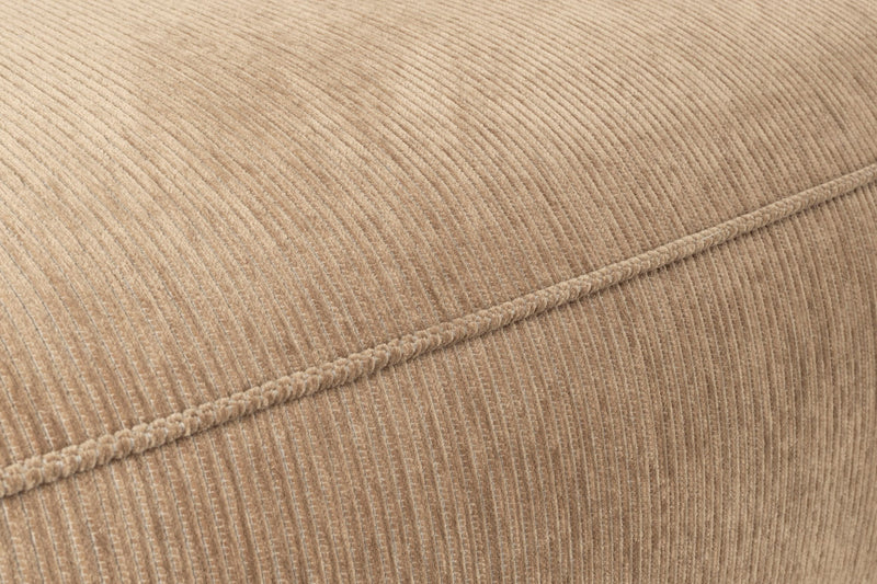 Ecksofa Fat Freddy Rib Right Caramel mit Rippenstoff von Zuiver