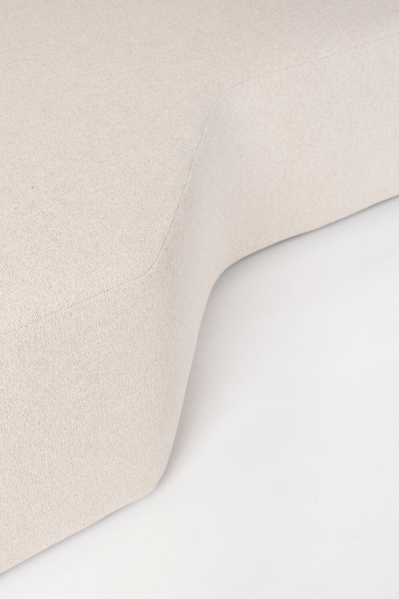 Sofa Prosper Right mit Beistelltisch-Element, Creme von Zuiver