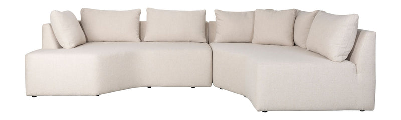 Sofa Prosper Right mit Beistelltisch-Element, Creme von Zuiver