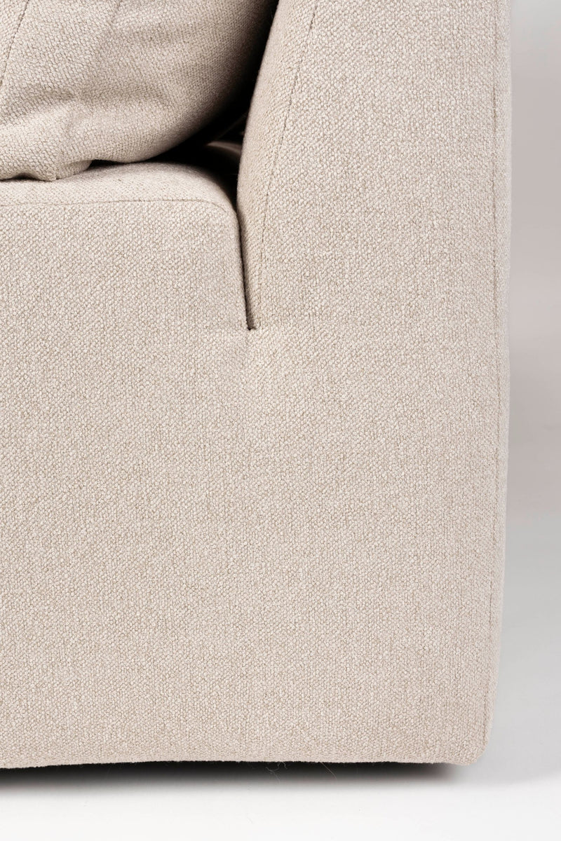 Sofa Prosper Right mit Beistelltisch-Element, Creme von Zuiver