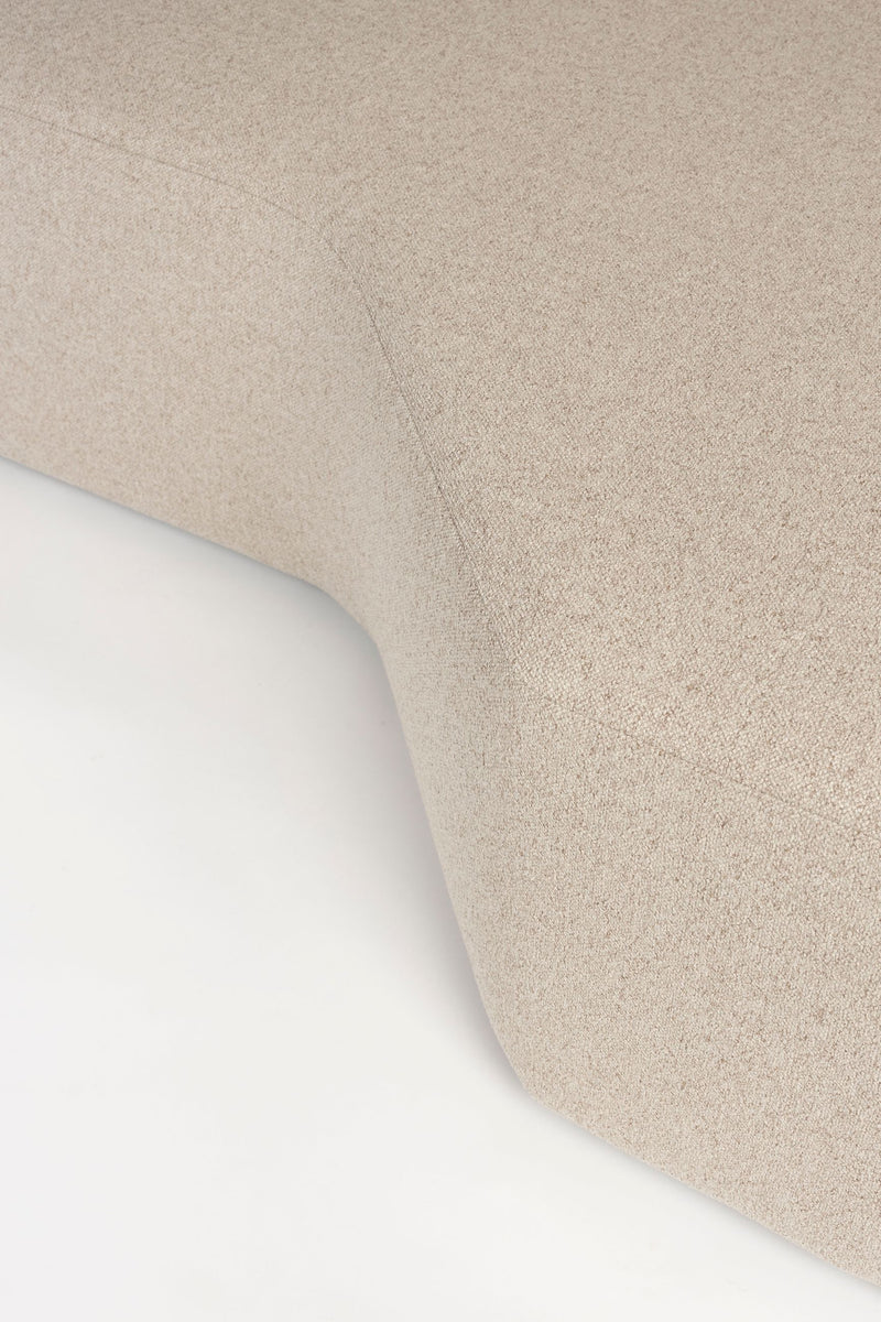 Sofa Prosper Left in Cappuccino mit Longchair-Element von Zuiver