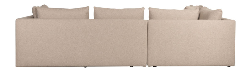 Sofa Prosper Left in Cappuccino mit Longchair-Element von Zuiver