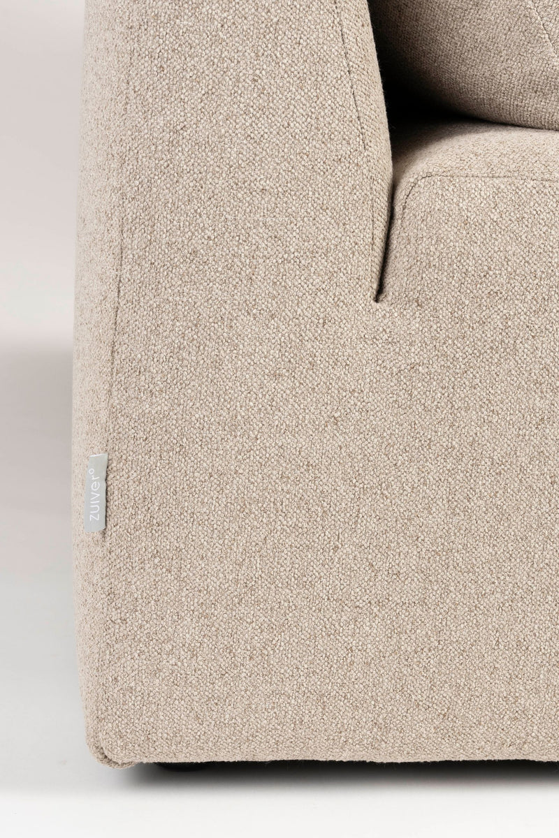 Sofa Prosper Left in Cappuccino mit Longchair-Element von Zuiver