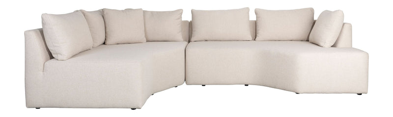 Zuiver Sofa Prosper links, Sand mit Ablagefläche für 5 Personen