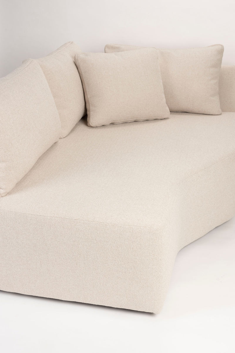 Zuiver Sofa Prosper links, Sand mit Ablagefläche für 5 Personen