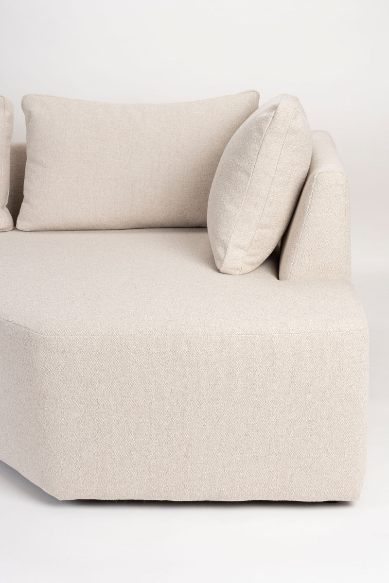 Zuiver Sofa Prosper links, Sand mit Ablagefläche für 5 Personen