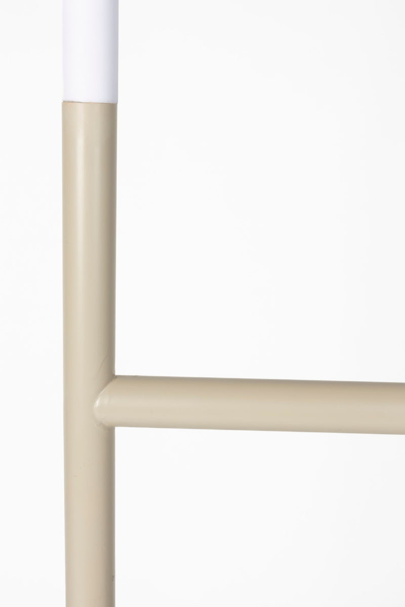 Stehlampe Arch Zuiver in Beige mit Acrylglas-Schirm und Eisengestell