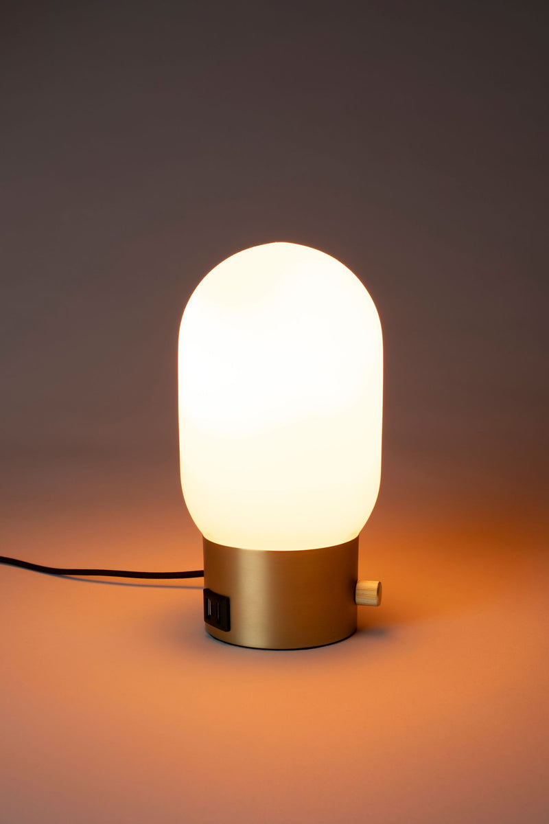 Tischlampe Urban Charger Gold mit USB-Ladeanschluss von Zuiver