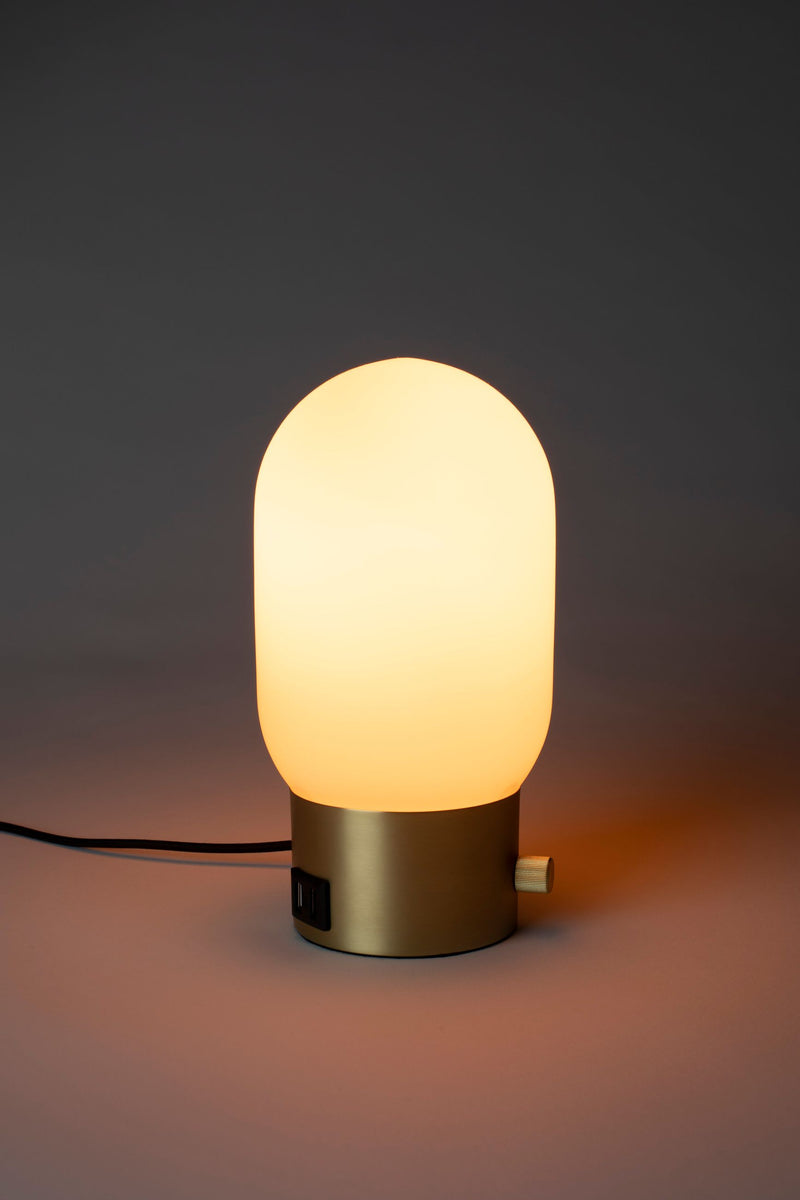 Tischlampe Urban Charger Gold mit USB-Ladeanschluss von Zuiver