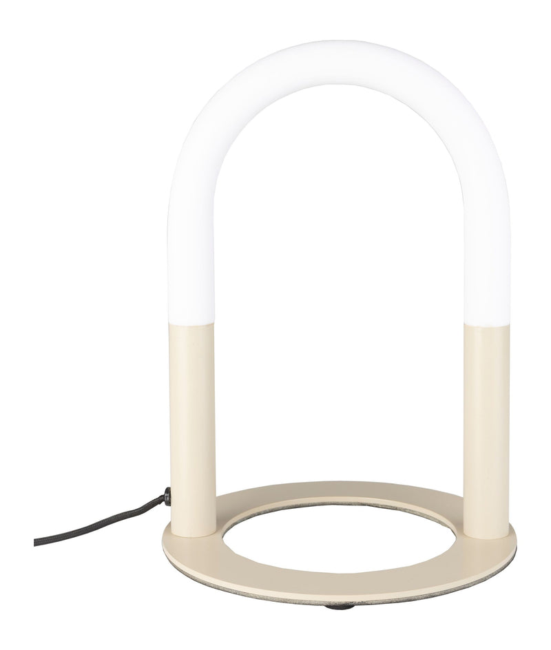 Tischlampe Arch von Zuiver in Beige mit Bogen-Design aus Eisen