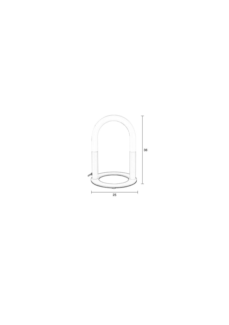 Tischlampe Arch von Zuiver in Beige mit Bogen-Design aus Eisen