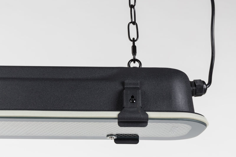Pendelleuchte G.T.A. XL Schwarz mit Metallgestell im Industrial-Stil