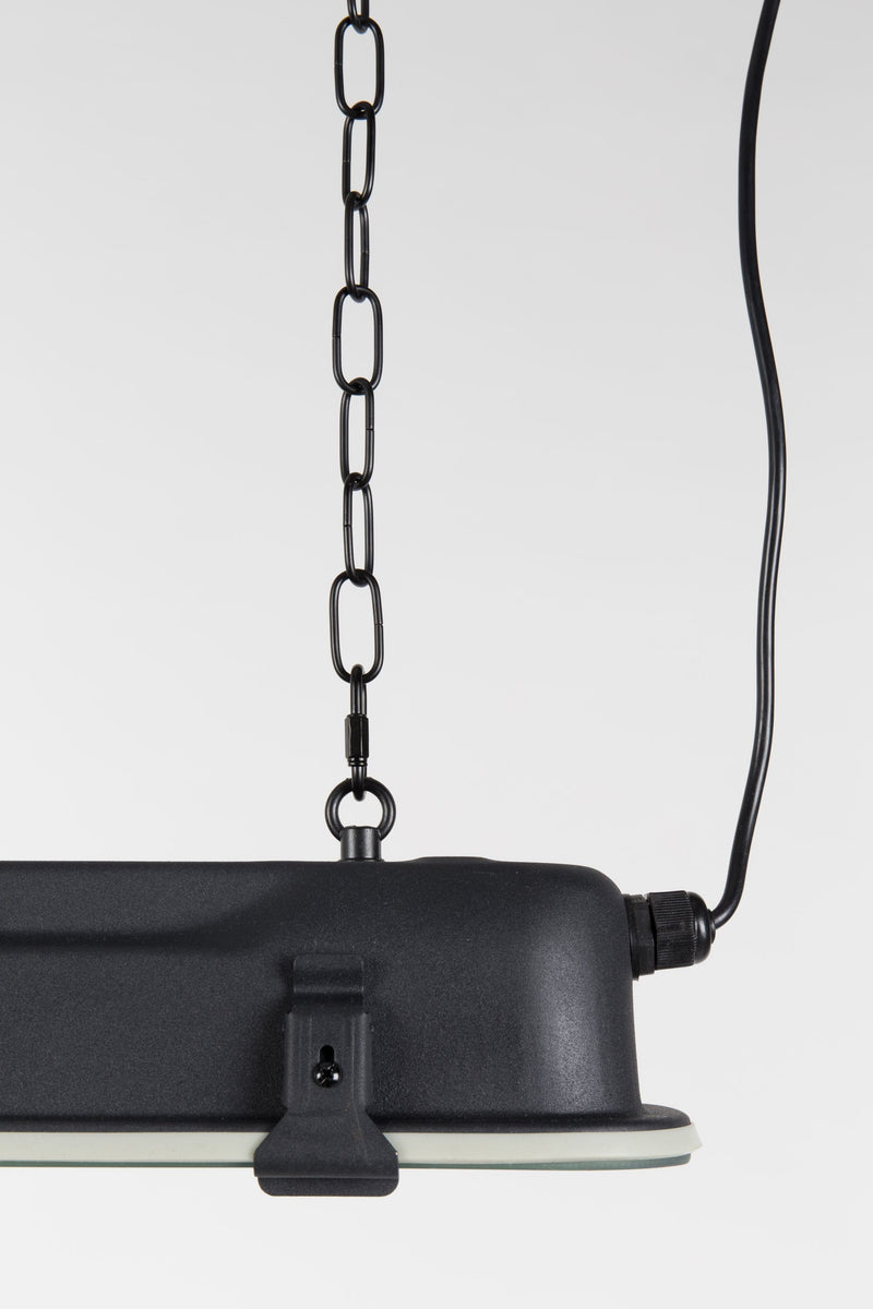 Pendelleuchte G.T.A. XL Schwarz mit Metallgestell im Industrial-Stil
