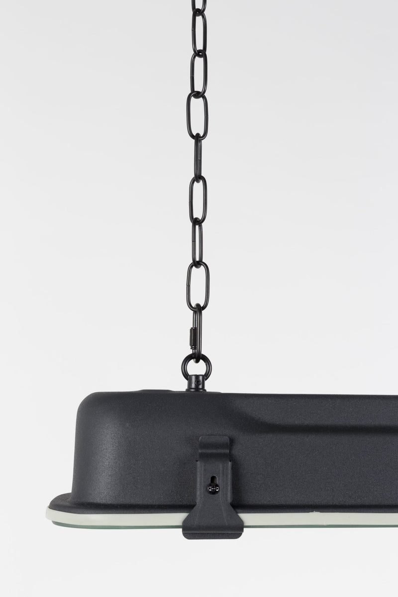 Pendelleuchte G.T.A. XL Schwarz mit Metallgestell im Industrial-Stil