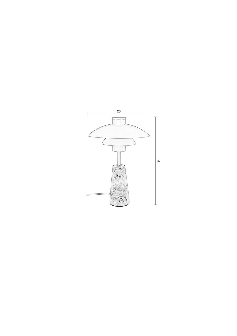 Tischlampe Cole aus Travertin in Beige von Zuiver mit E27-Fassung