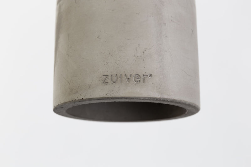 Pendelleuchte Left Concrete, Grau aus Beton mit Textilkabel von Zuiver