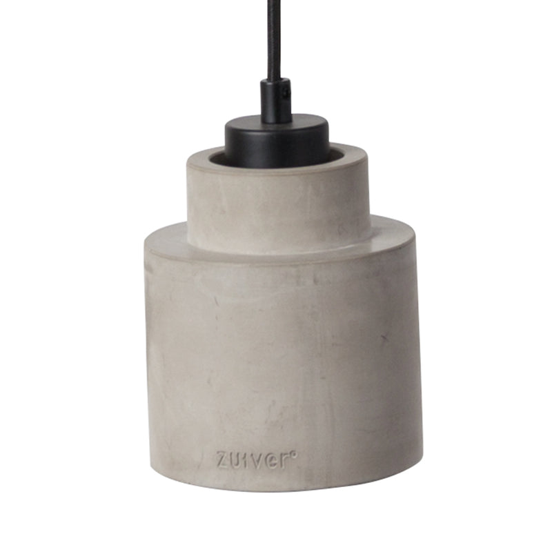 Pendelleuchte Left Concrete, Grau aus Beton mit Textilkabel von Zuiver