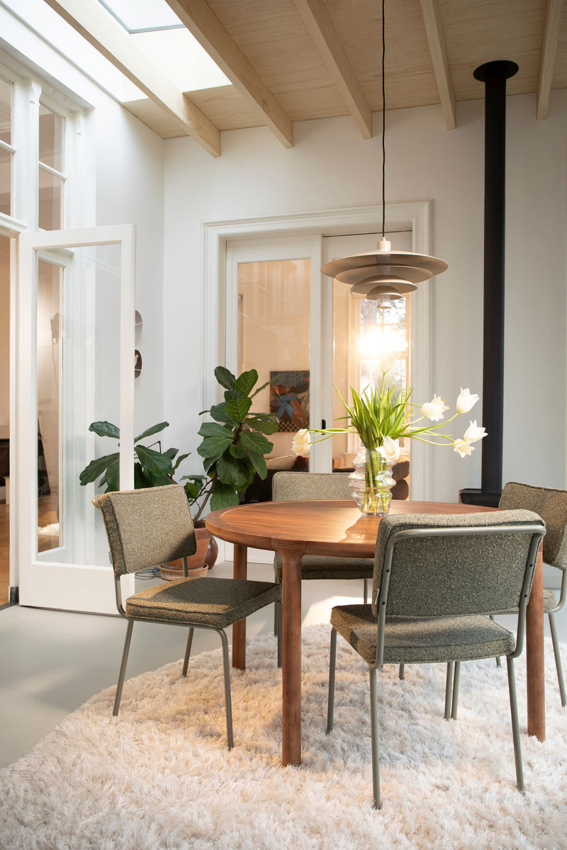 Pendelleuchte Cole von Zuiver in Beige mit Eisen-Gestell, E27-Fassung