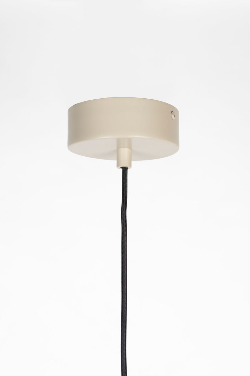 Pendelleuchte Cole von Zuiver in Beige mit Eisen-Gestell, E27-Fassung