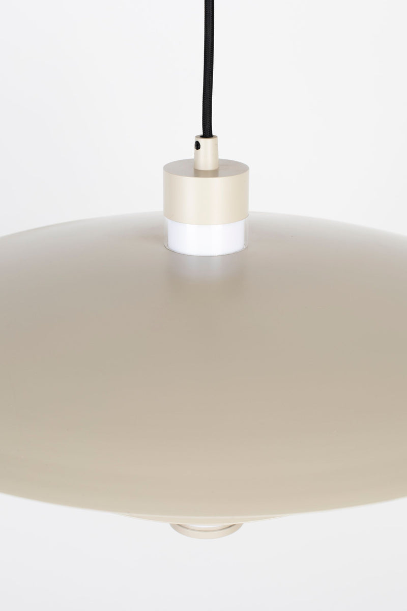 Pendelleuchte Cole von Zuiver in Beige mit Eisen-Gestell, E27-Fassung