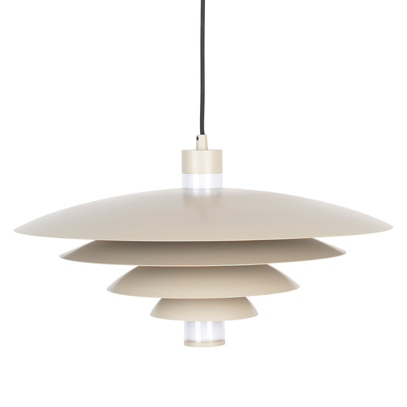 Pendelleuchte Cole von Zuiver in Beige mit Eisen-Gestell, E27-Fassung
