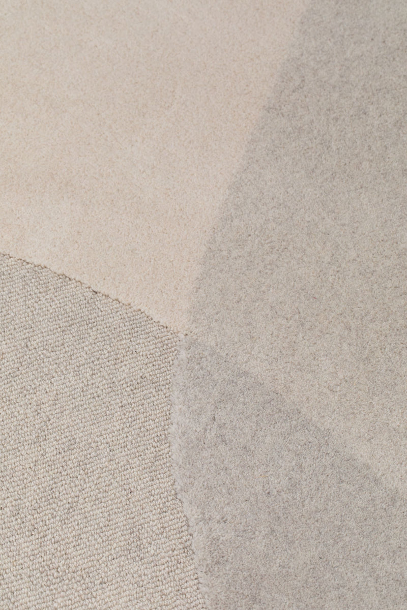 Teppich Dream 200x300 cm Natural/Grey aus Wolle für Wohnzimmer
