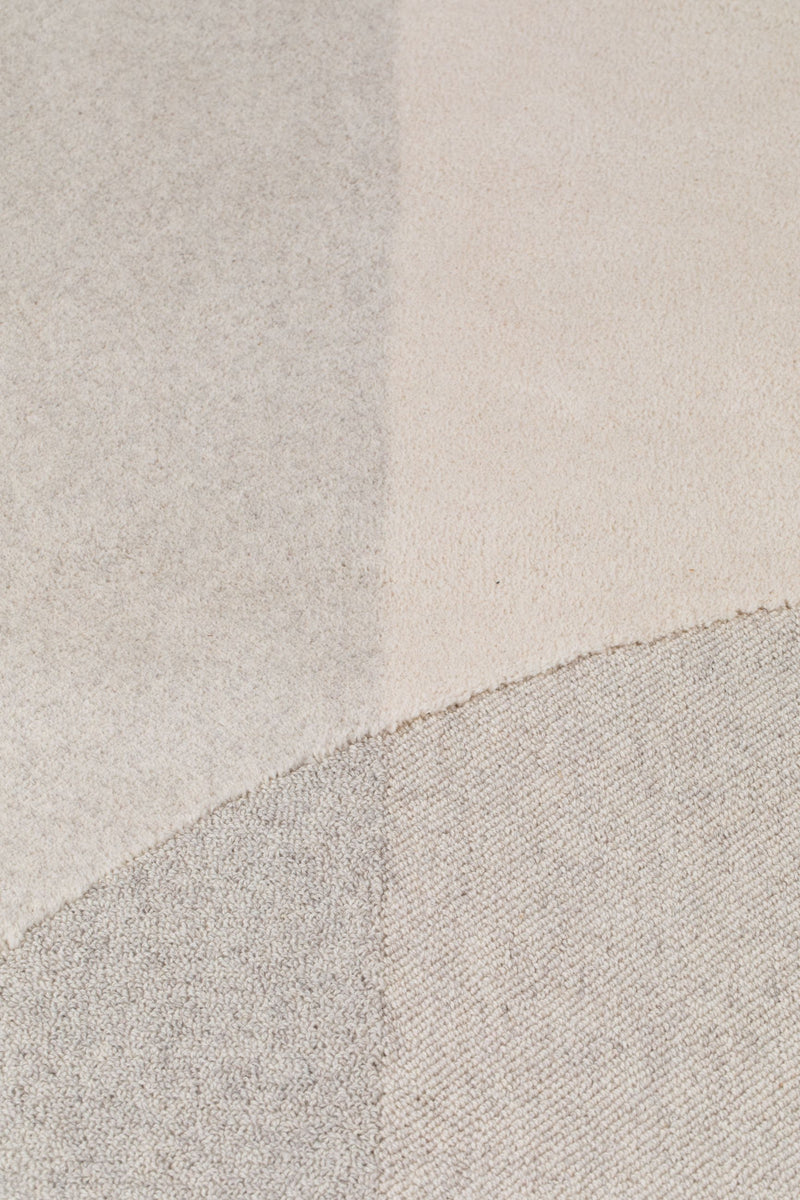 Teppich Dream 200x300 cm Natural/Grey aus Wolle für Wohnzimmer
