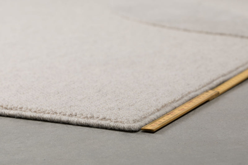 Teppich Dream 200x300 cm Natural/Grey aus Wolle für Wohnzimmer