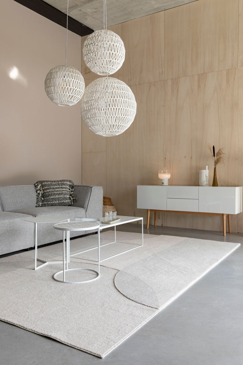 Teppich Dream 200x300 cm Natural/Grey aus Wolle für Wohnzimmer