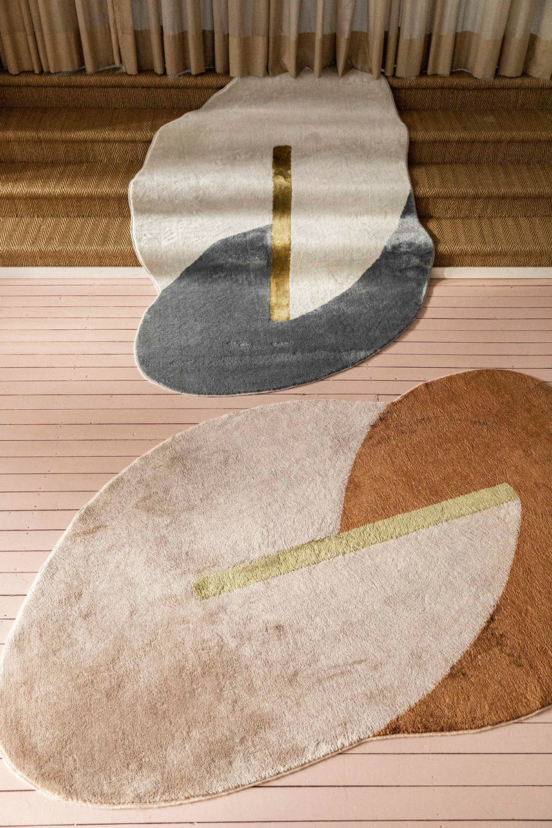 Teppich Phila 160x257 cm Terra von Zuiver mit Glanz-Matt-Effekt