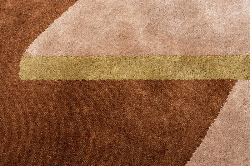 Teppich Phila 160x257 cm Terra von Zuiver mit Glanz-Matt-Effekt