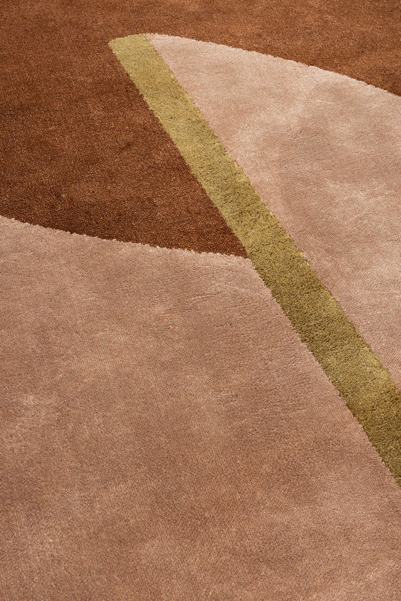Teppich Phila 160x257 cm Terra von Zuiver mit Glanz-Matt-Effekt