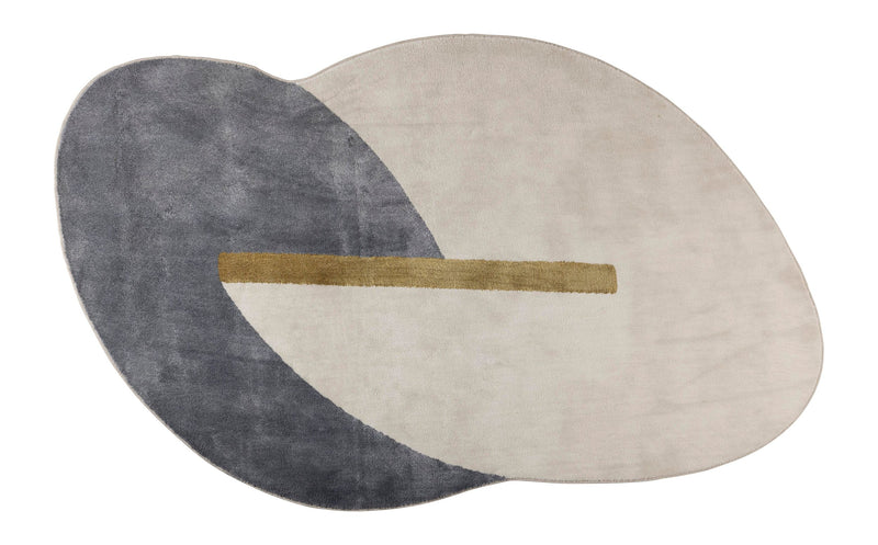 Teppich Phila 160x257 cm in Blau mit Glanz-Matt-Optik von Zuiver
