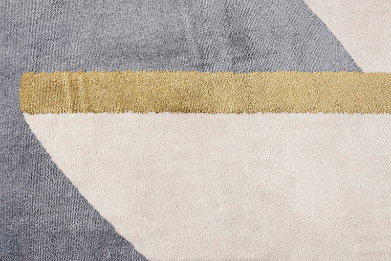 Teppich Phila 160x257 cm in Blau mit Glanz-Matt-Optik von Zuiver