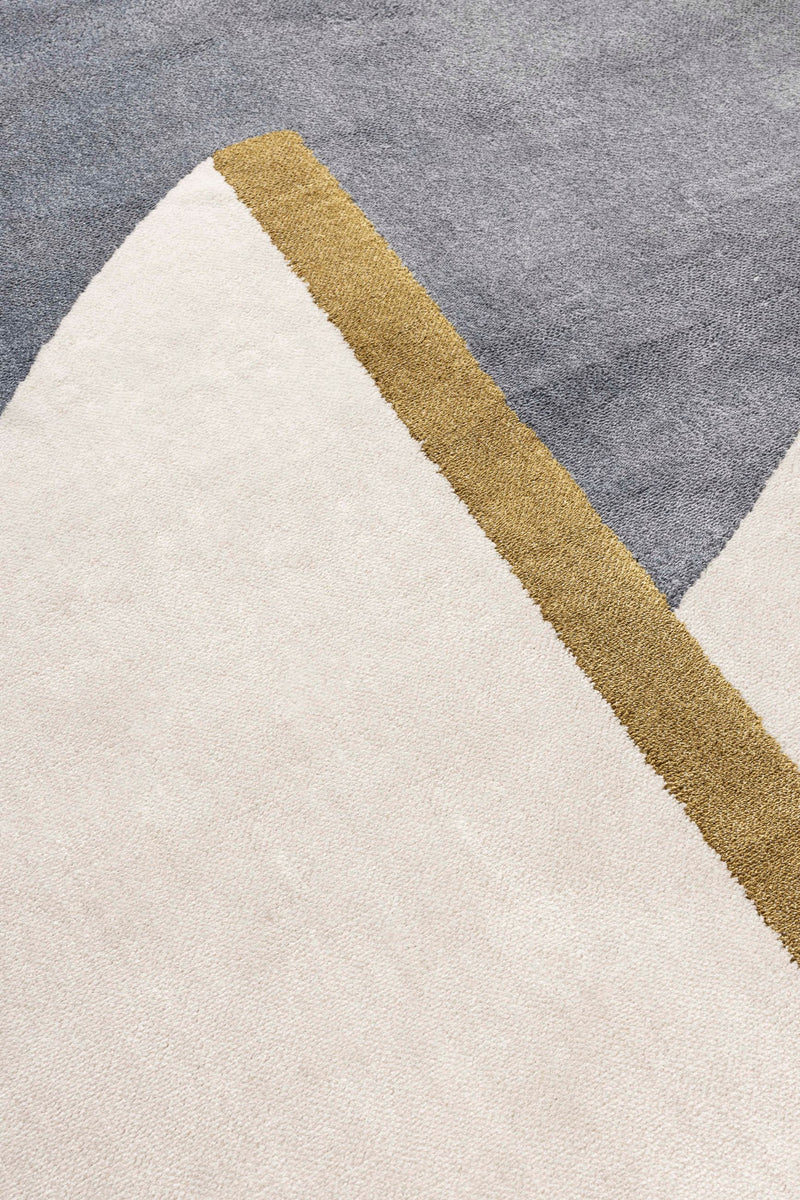 Teppich Phila 160x257 cm in Blau mit Glanz-Matt-Optik von Zuiver
