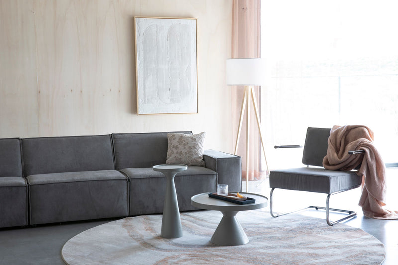 Teppich Solar 240x240 cm in Grey/Terra von Zuiver fürs Wohnzimmer