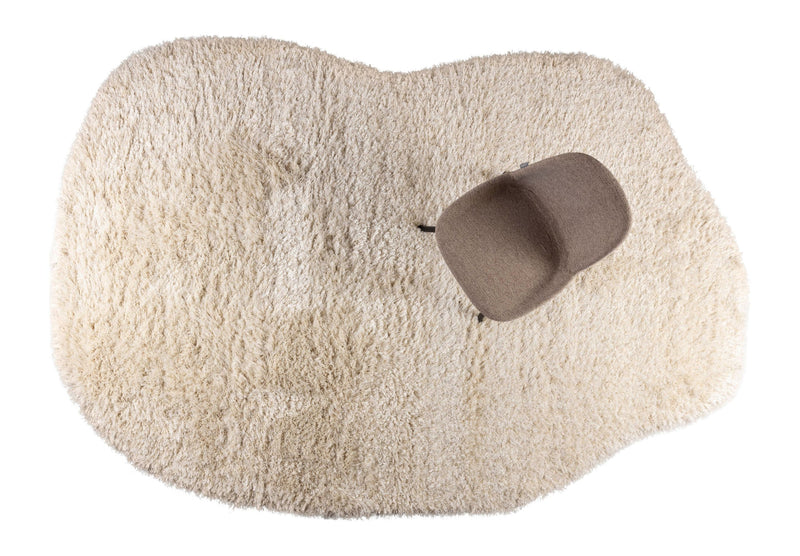 Wollteppich Tasty 200x290 Beige mit Hochflor im Wohnzimmer von Zuiver