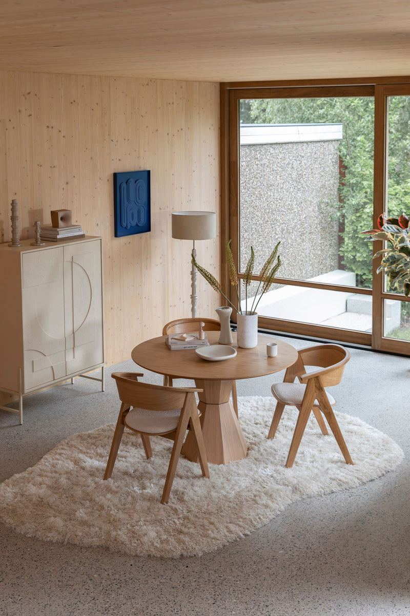 Wollteppich Tasty 200x290 Beige mit Hochflor im Wohnzimmer von Zuiver